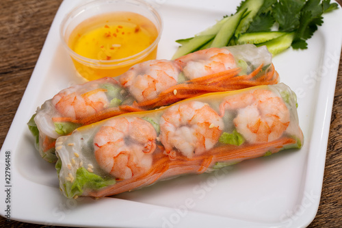 Vietnamese Spring roll with prawn