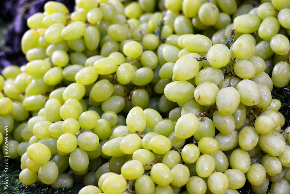 green grape in market as background green grape in market as background