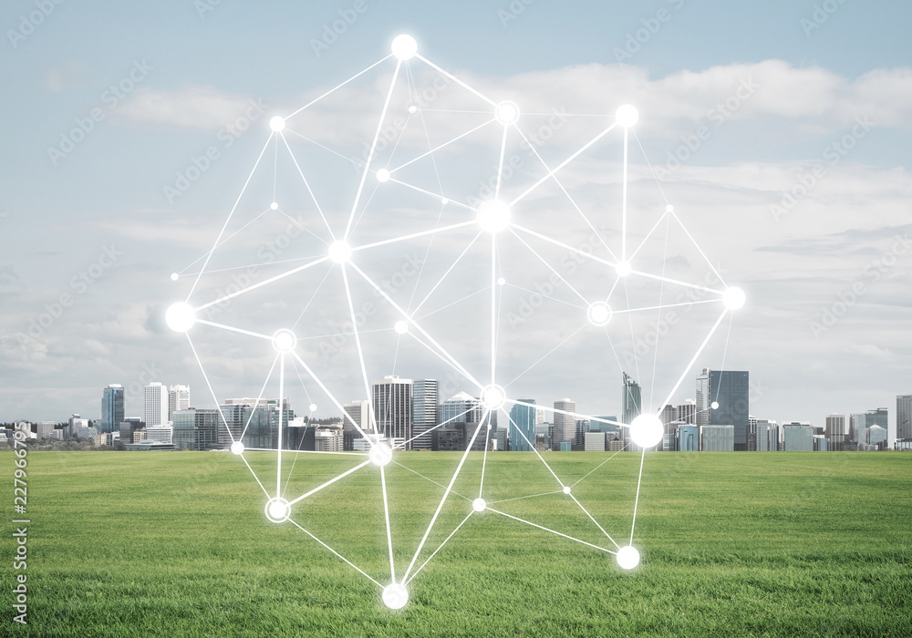 Fototapeta premium Networking and social communication as means for effective busin
