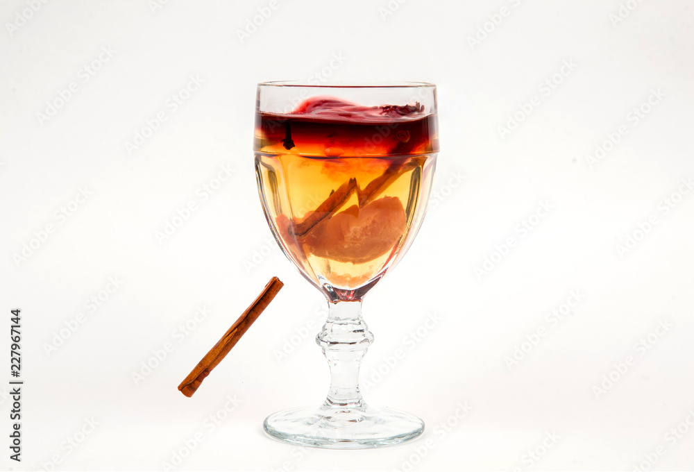 Mulled wine on white background. Mulled wine on white background.