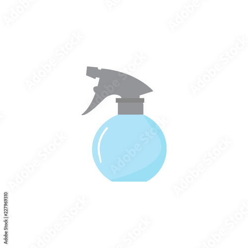 Water spray. Flat icon. The tool for hairdresser. Isolated object on a white background. Vector illustration.