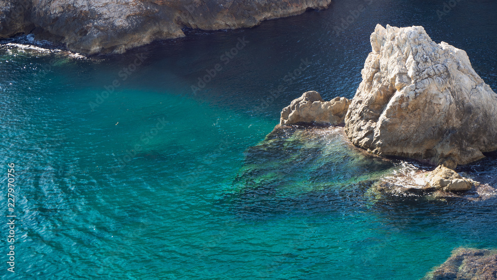 Turquoise Blue Water in Adriatic Coast in Croatia
