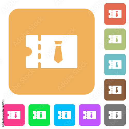 Fashion shop discount coupon rounded square flat icons photo