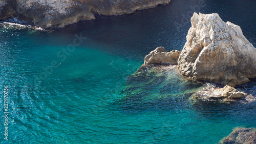 Turquoise Blue Water in Adriatic Coast in Croatia