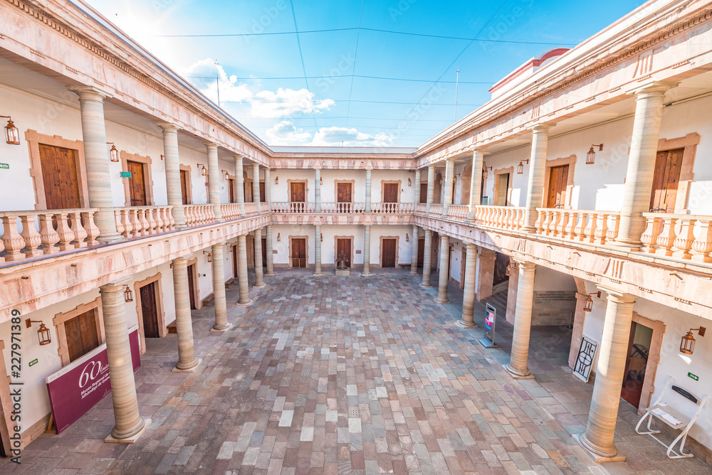 Beautiful view of the Alhondiga in Guanajuato city, Mexico
