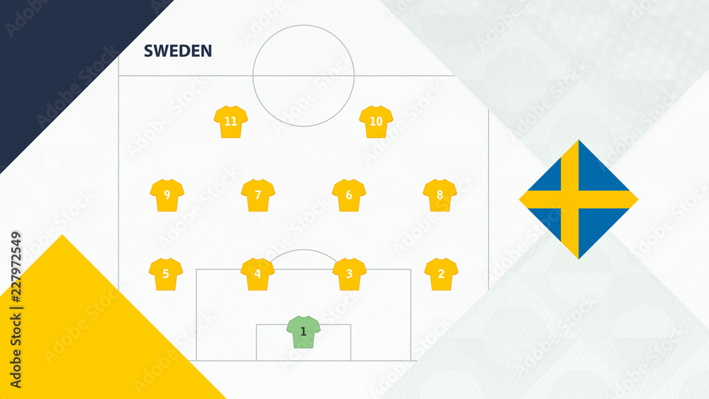 Sweden Team Preferred System Formation 4-4-2, Sweden Football Team ...