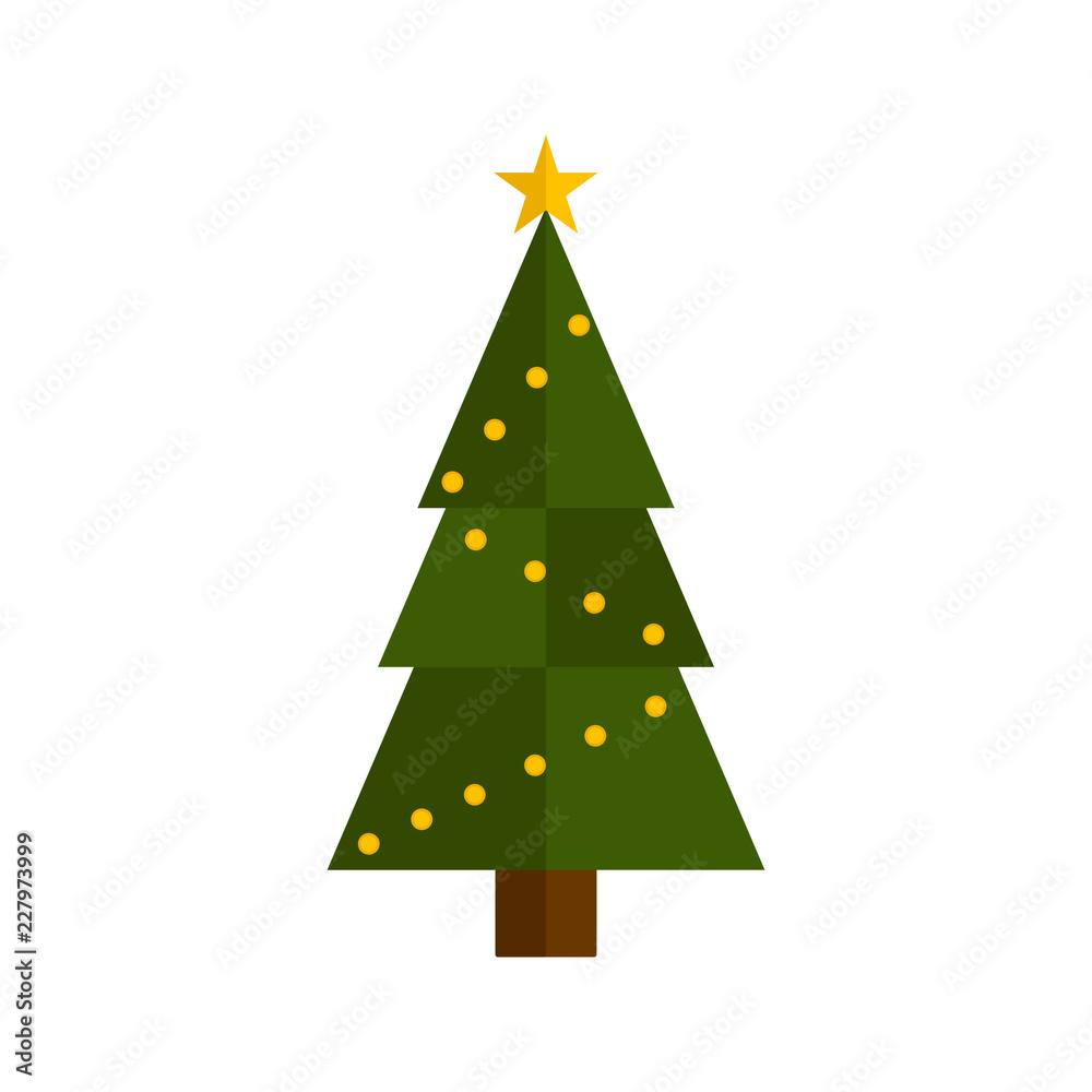 Fototapeta premium Isolated christmas tree icon. Vector illustration design