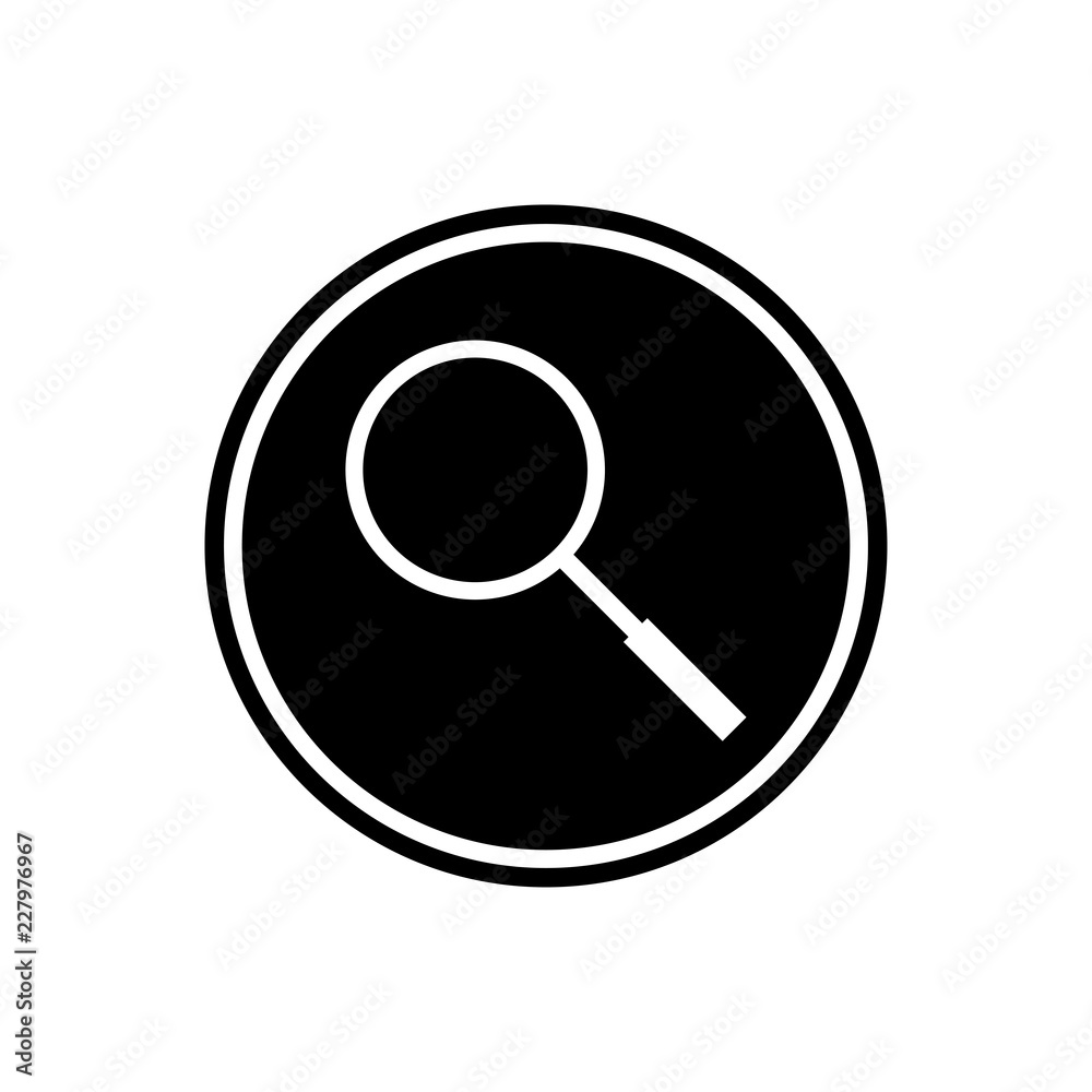 Magnifier round flat icon Magnifier round flat icon