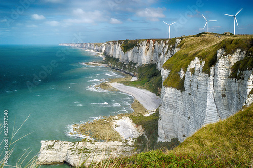 Fototapeta Alabaster cliffs. Normandy, France.