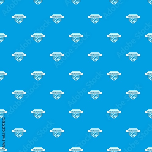 Meat organic product pattern vector seamless blue repeat for any use