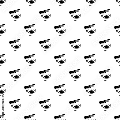 Hotel bell pattern vector seamless repeating for any web design
