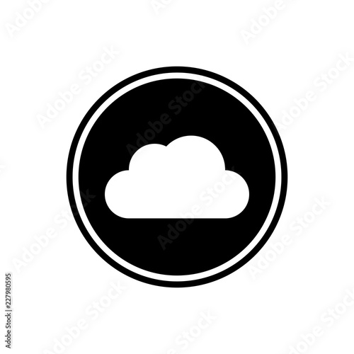 Cloud round flat icon