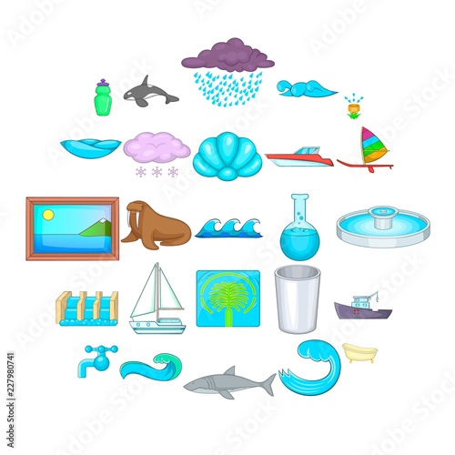 Dip icons set. Cartoon set of 25 dip vector icons for web isolated on white background