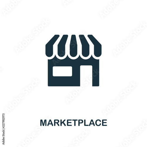 Marketplace icon. Premium style design from crowdfunding icon collection. UI and UX. Pixel perfect marketplace icon. For web design, apps, software, print usage.