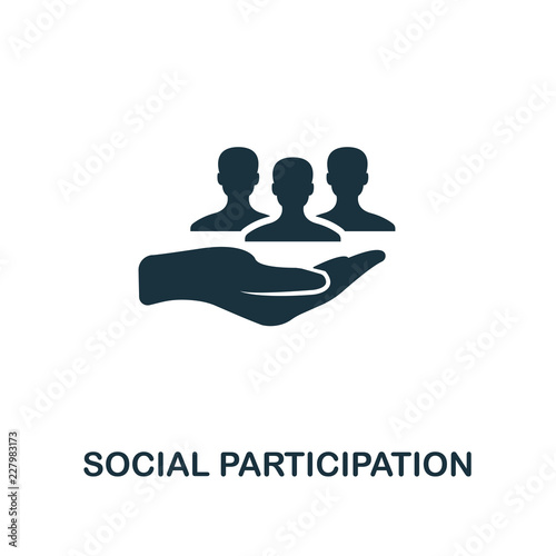 Social Participation icon. Premium style design from crowdfunding icon collection. UI and UX. Pixel perfect social participation icon. For web design, apps, software, print usage.