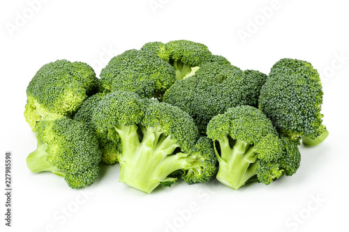 broccoli inflorescence on white background