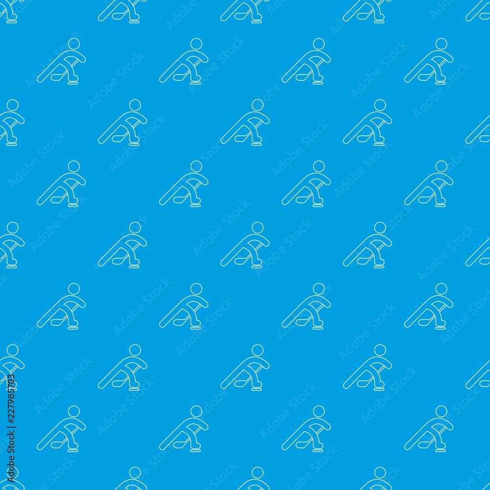 Hockey player pattern vector seamless blue repeat for any use Hockey player pattern vector seamless blue repeat for any use