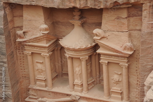 Wallpaper Mural Al-Khazneh  called The Treasury is one of the most elaborate temples in the ancient Arab Nabatean Kingdom city of Petra. This structure was carved out of a sandstone rock face. Torontodigital.ca