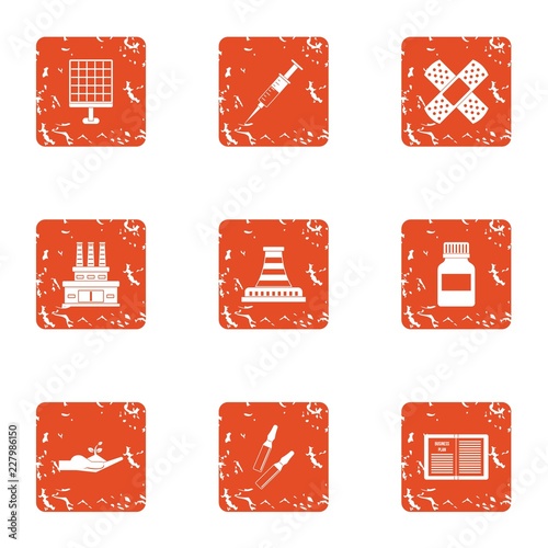 Stick icons set. Grunge set of 9 stick vector icons for web isolated on white background