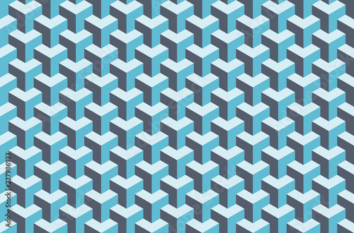 Structured geometric pattern - blue