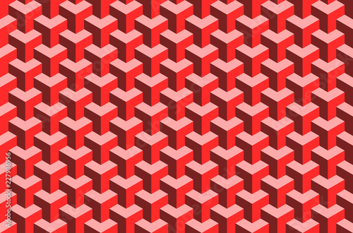 Structured geometric pattern - red