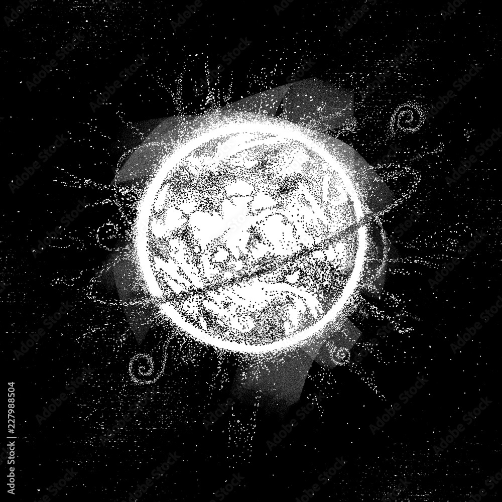 Hand drawn sketch of sun in black isolated Vector Image