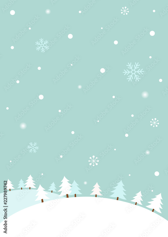 Naklejka premium Snowy winter hills.Winter background