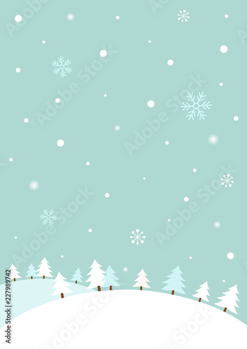Snowy winter hills.Winter background