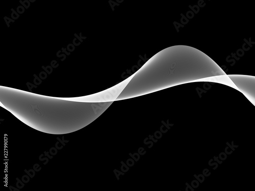  Abstract Black And White Wave Design 