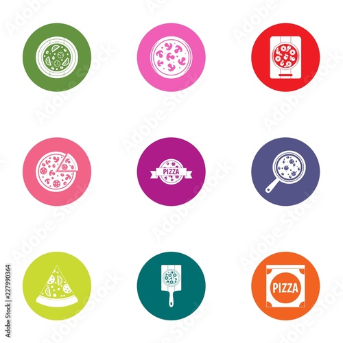 Mouthful icons set. Flat set of 9 mouthful vector icons for web isolated on white background