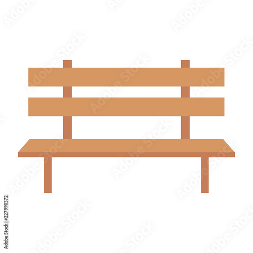 park chair wooden icon © Gstudio
