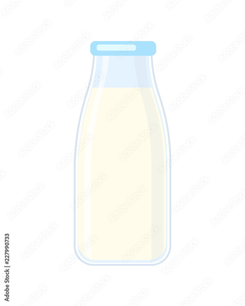 Milk bottle vector illustration isolated on white background. Milk bottle vector illustration isolated on white background.