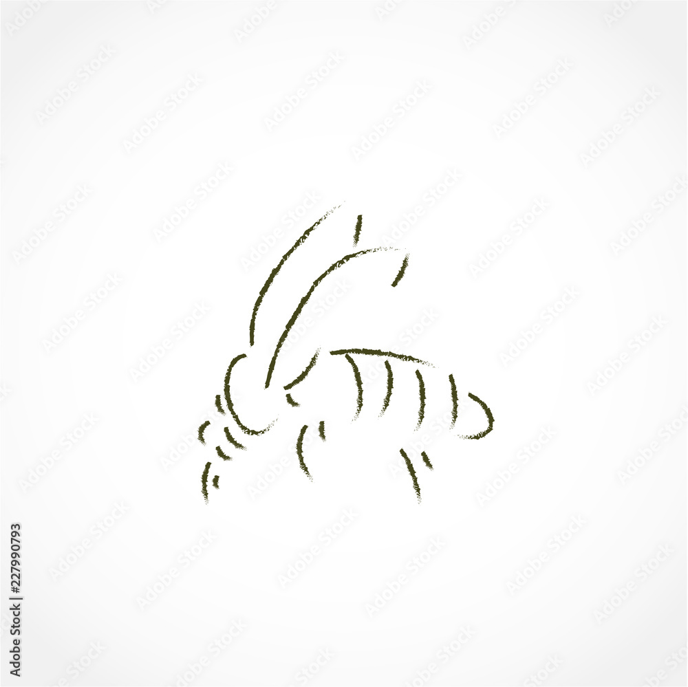 Obraz premium bee icon vector drawing
