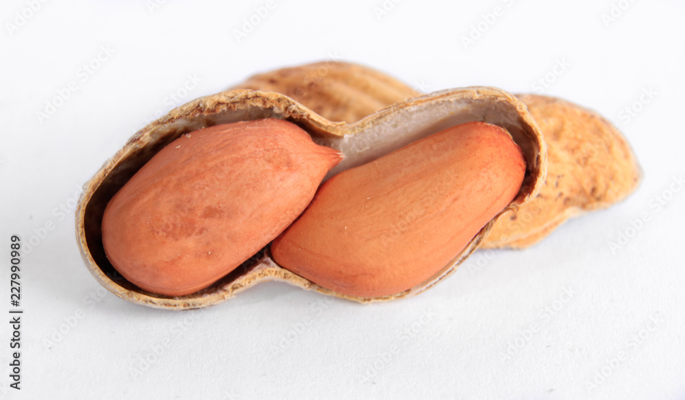 peanut with peel, macro photo with details. peanut with peel, macro photo with details.