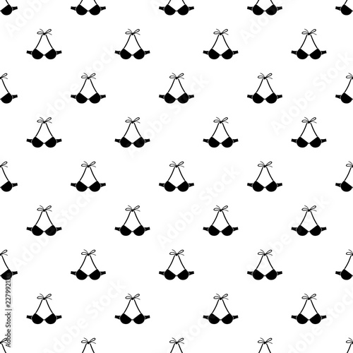 Beach bra pattern vector seamless repeating for any web design