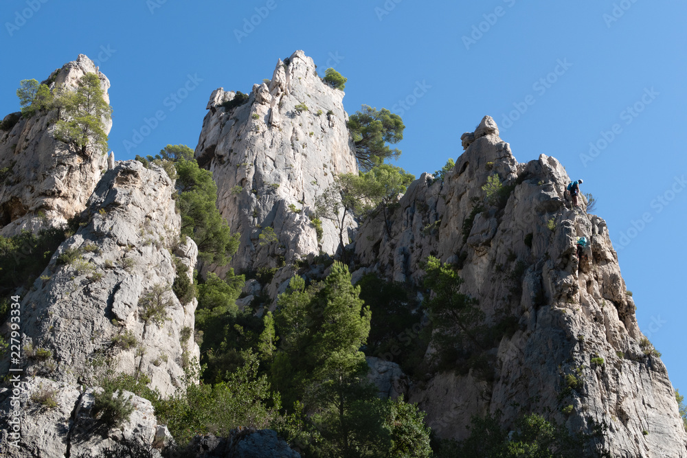 La calanque de EN-VAU pres de Cassis et Marseille La calanque de EN-VAU pres de Cassis et Marseille