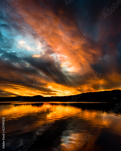 sunset over the sea