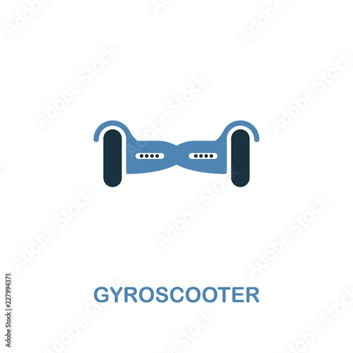 Gyroscooter icon in two colors design. Premium style from smart devices icon collection. UI. Illustration of gyroscooter icon. For web design, apps, software and printing.