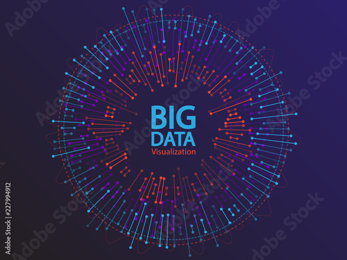 Big data visualization concept vector design.