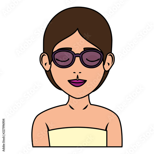 beautiful woman in treatment facial