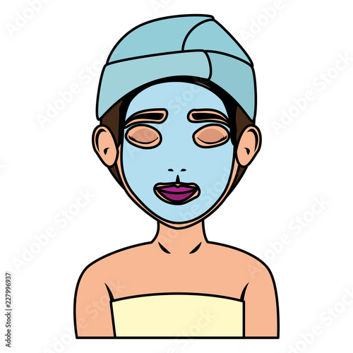 beautiful woman in treatment facial