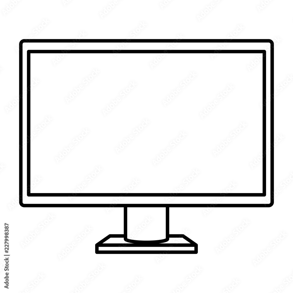 computer monitor isolated icon computer monitor isolated icon