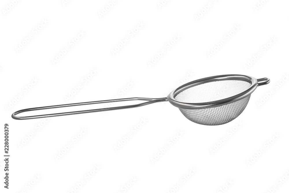 Tea strainer with handle Isolated on white background