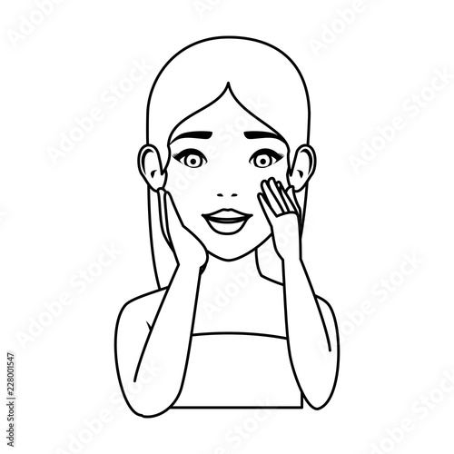 beautiful woman in treatment facial