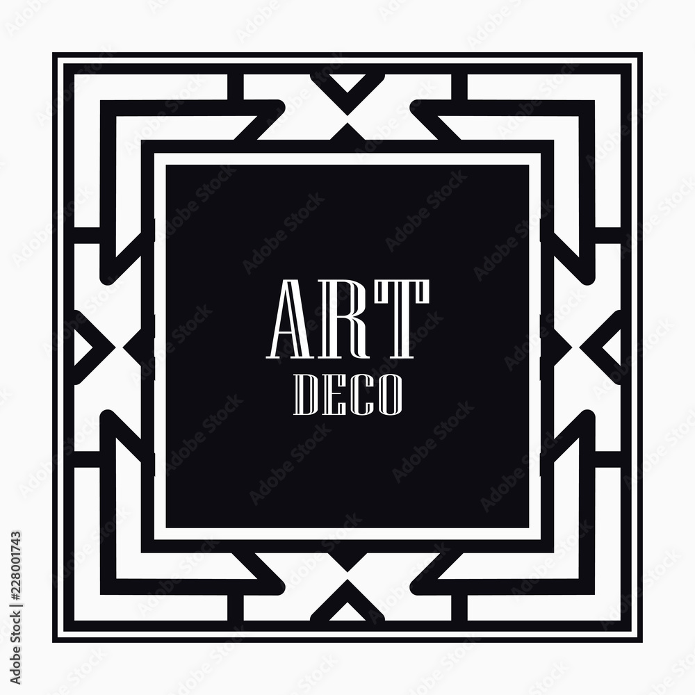 Obraz premium Art Deco border frame