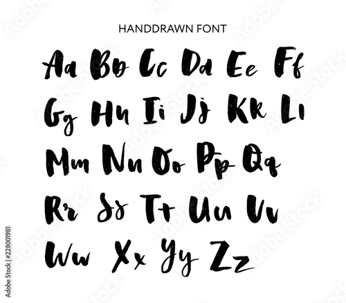 Hand drawn lettering set. Vector Alphabet. Custom Typography for Designs  Logo  for Poster  Invitation  etc.