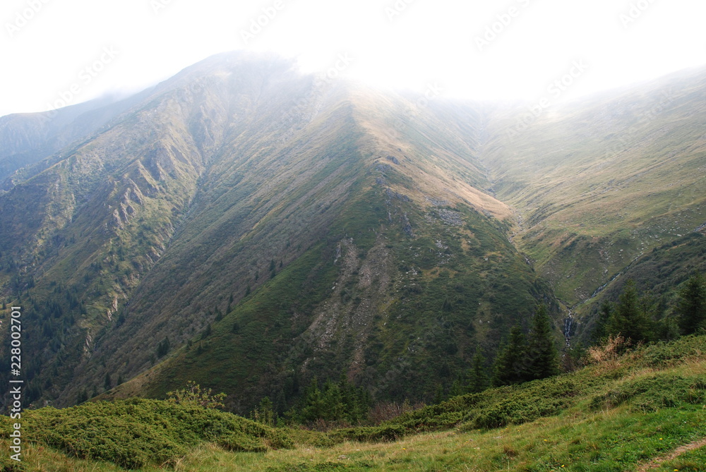 Top of Mount Suru in Carpathian Mountains, Transylvania, Romania