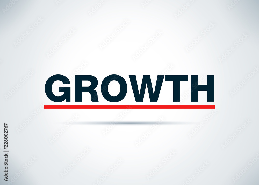 Growth Abstract Flat Background Design Illustration