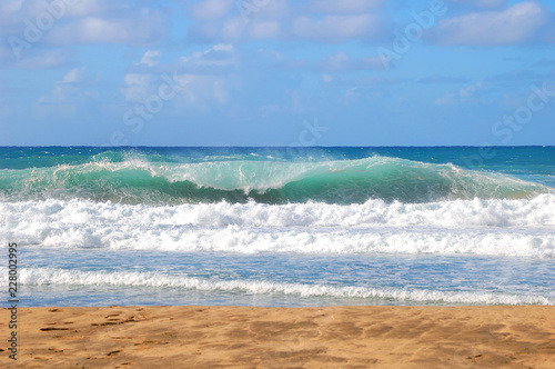 Obraz na płótnie Aqua Waters of Polihale Beach State Park Kauai w salonie