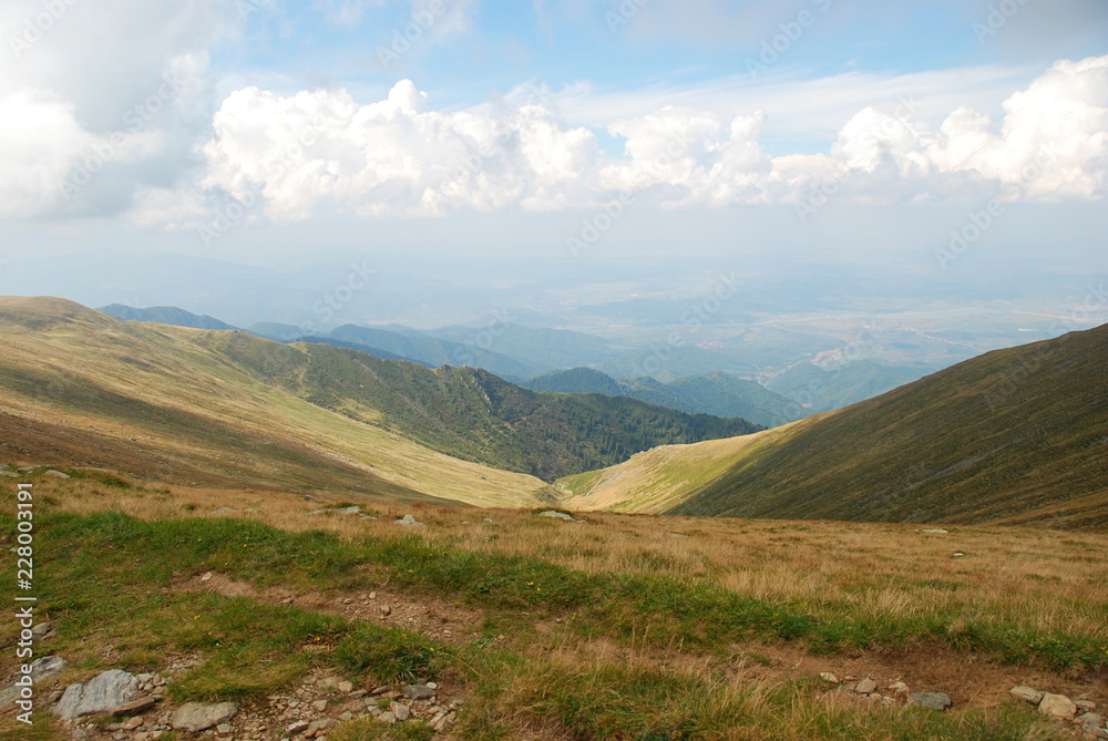 Beautiful and wild nature of Carpathians, Fagaras Mountains of Transylvania, Romania
